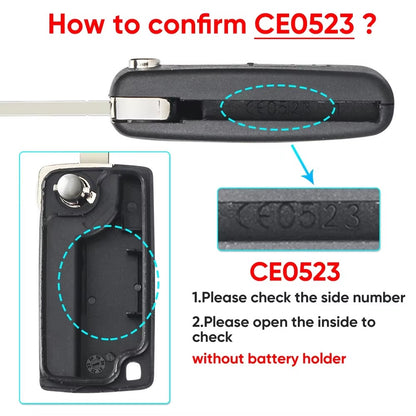 Carcasa Llave KEYYOU 3 Botones – Peugeot / Citroën | HU83 / VA2 CE0523