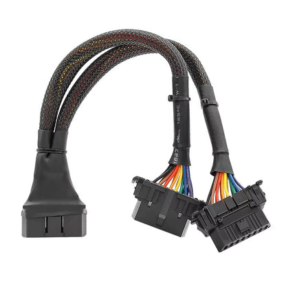 Cable OBD2 1 a 2 Divisor 16 Pines – Extensión Diagnóstico ELM327 VAG HUD