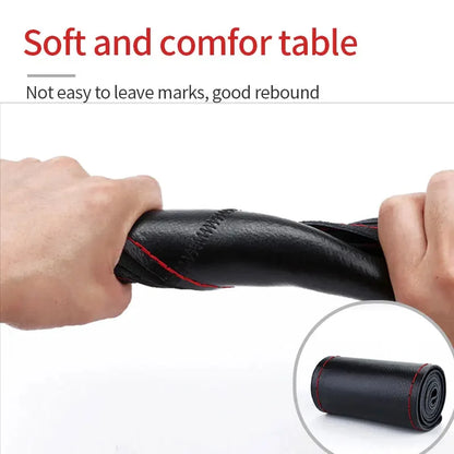 Funda de volante de cuero suave