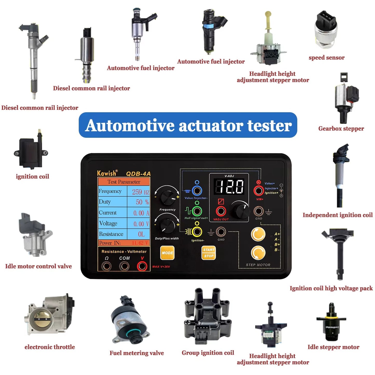 Probador Automotriz Multifunción QDB-4A 2025 - Simulador de Señales + Tester Completo
