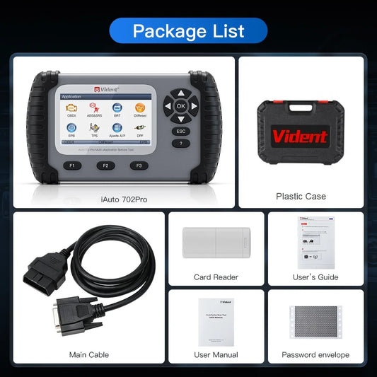 Escáner Automotriz OBD2 ABS/SRS con 39 Funciones Especiales – Vident  iAuto702 Pro