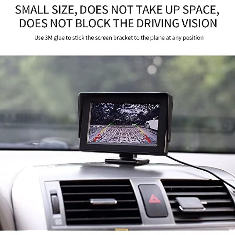 Pantalla Auto 4.3” Cámara Retroceso HOMEFISH Monitor LCD Universal