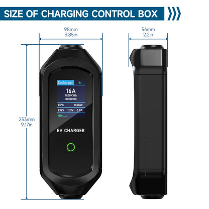 Cargador Portátil EV Tipo 2 AFEVV 7kW 32A con Control WiFi/Bluetooth