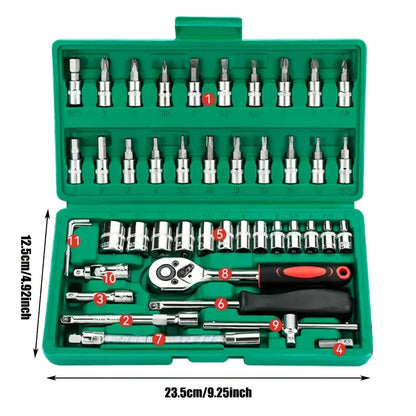Juego de dados 1/4 46 piezas