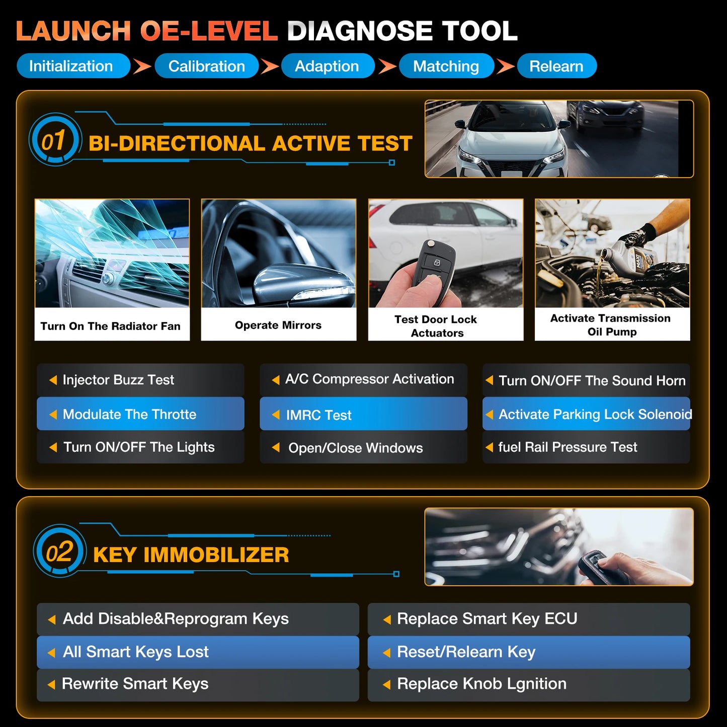Launch X431 Elite - 31 Funciones de Mantenimiento