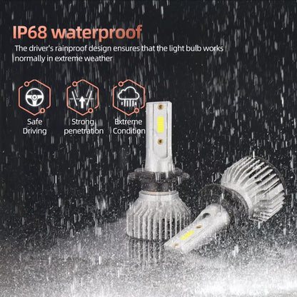Par Bombillas LED H7 30000 LM – 300 W Luz Blanca 6000K Faros Principales y Antiniebla 12V–24V