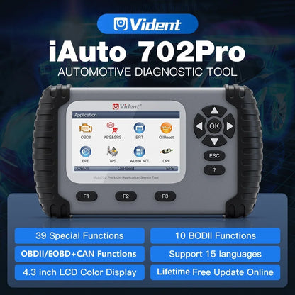 Escáner Automotriz OBD2 ABS/SRS con 39 Funciones Especiales – Vident  iAuto702 Pro