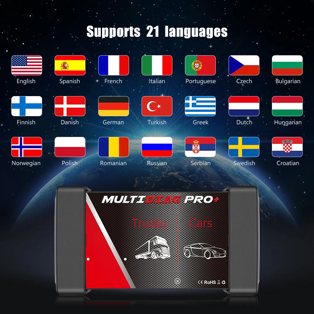 Scanner Multidiag Pro V3.0 – Autos y Camiones (OBDII 12V/24V)