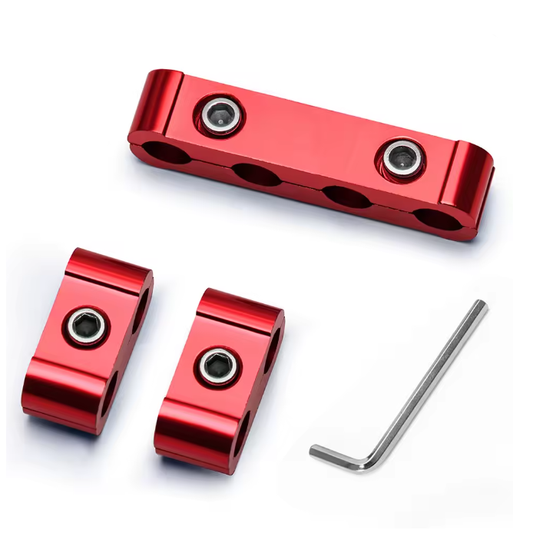 Kit Abrazaderas Separadoras de Cables de Bujía – Aleación de Aluminio 8/9/10mm (Color Silver)