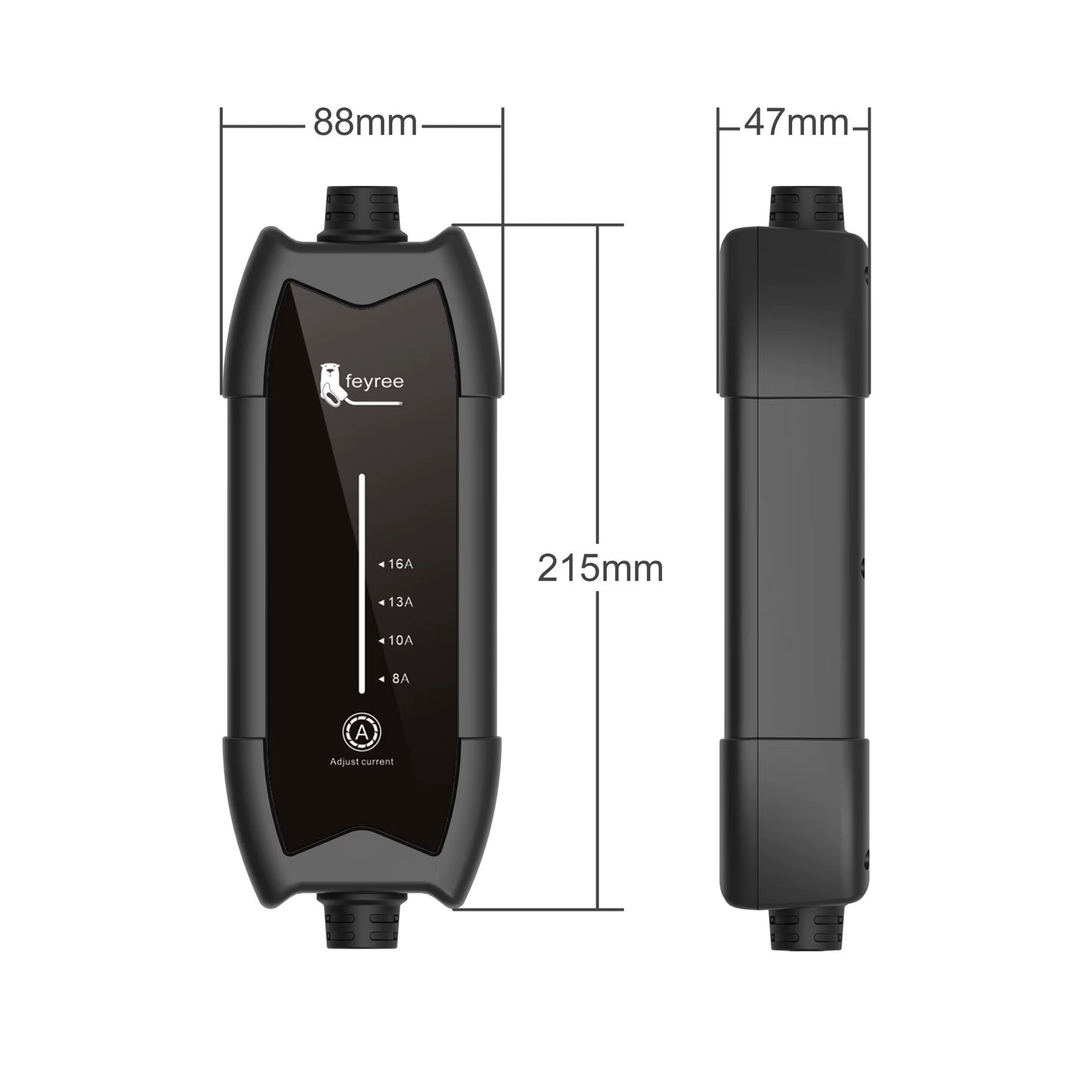 Cargador Portátil para Auto Eléctrico Feyree Tipo 2 16A 3.5 kW 220V Monofásico