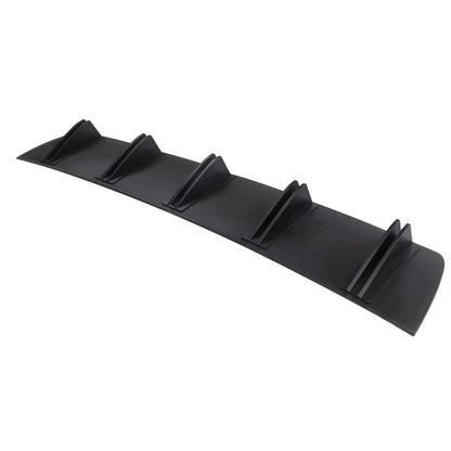 Difusor Trasero Universal Negro Labio de Parachoques ABS Doble Ala Estilo Aleta de Tiburón  Estética deportiva