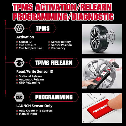 LAUNCH X431 i-TPMS – Herramienta Profesional para Sensores TPMS (315/433 MHz)