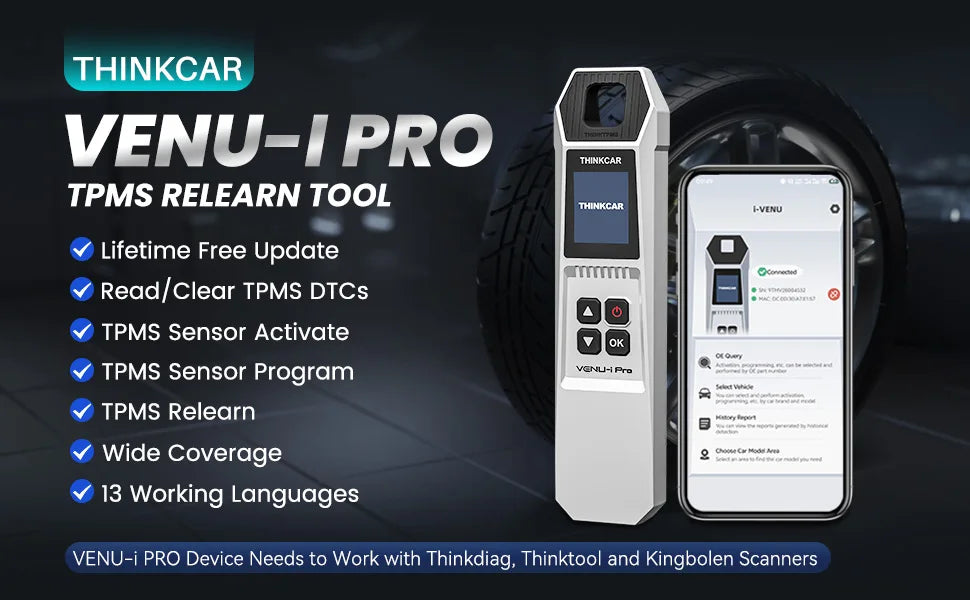 Thinkcar VENU iPRO – Escáner TPMS OBD2 Bluetooth
