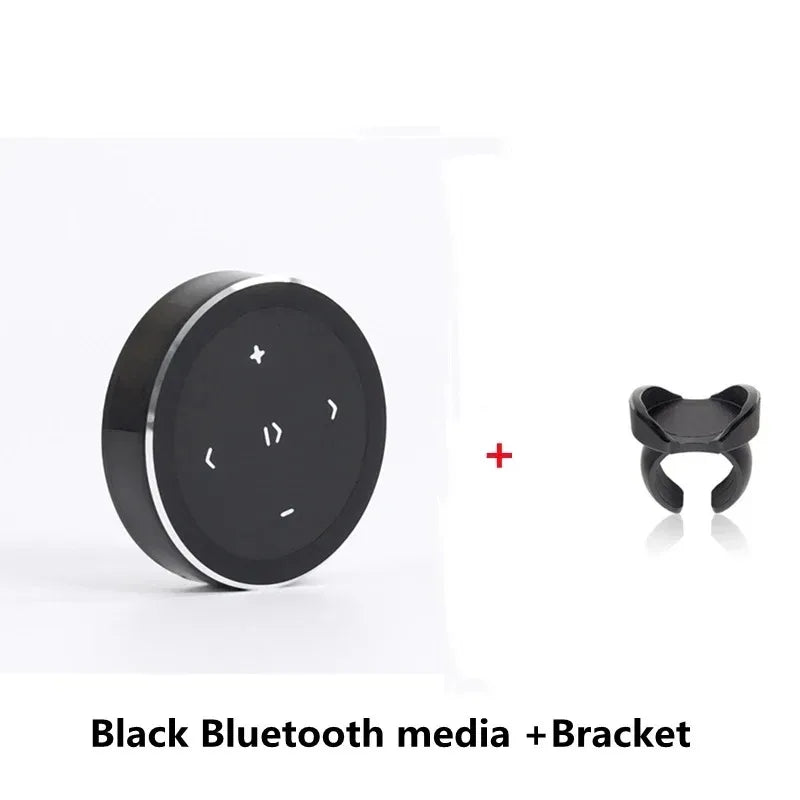 Control Bluetooth multimedia volante negro con soporte