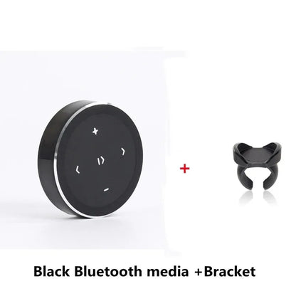 Control Bluetooth multimedia volante negro con soporte