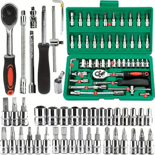 Juego de dados 1/4 46 piezas