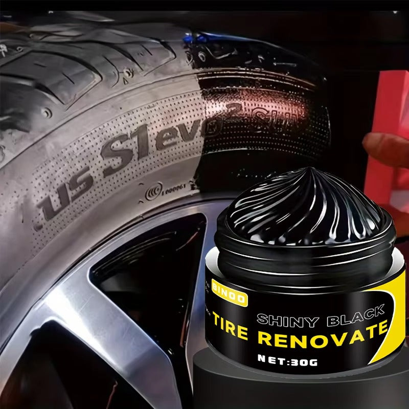 Cera Restauradora para Neumáticos Black Shiny 30g Protección y Brillo Duradero