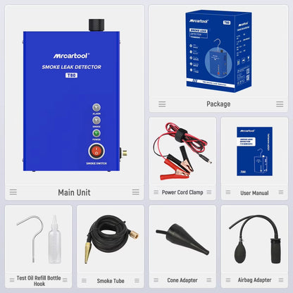 MR CARTOOL T80 – Detector de Fugas por Humo con Bomba Integrada
