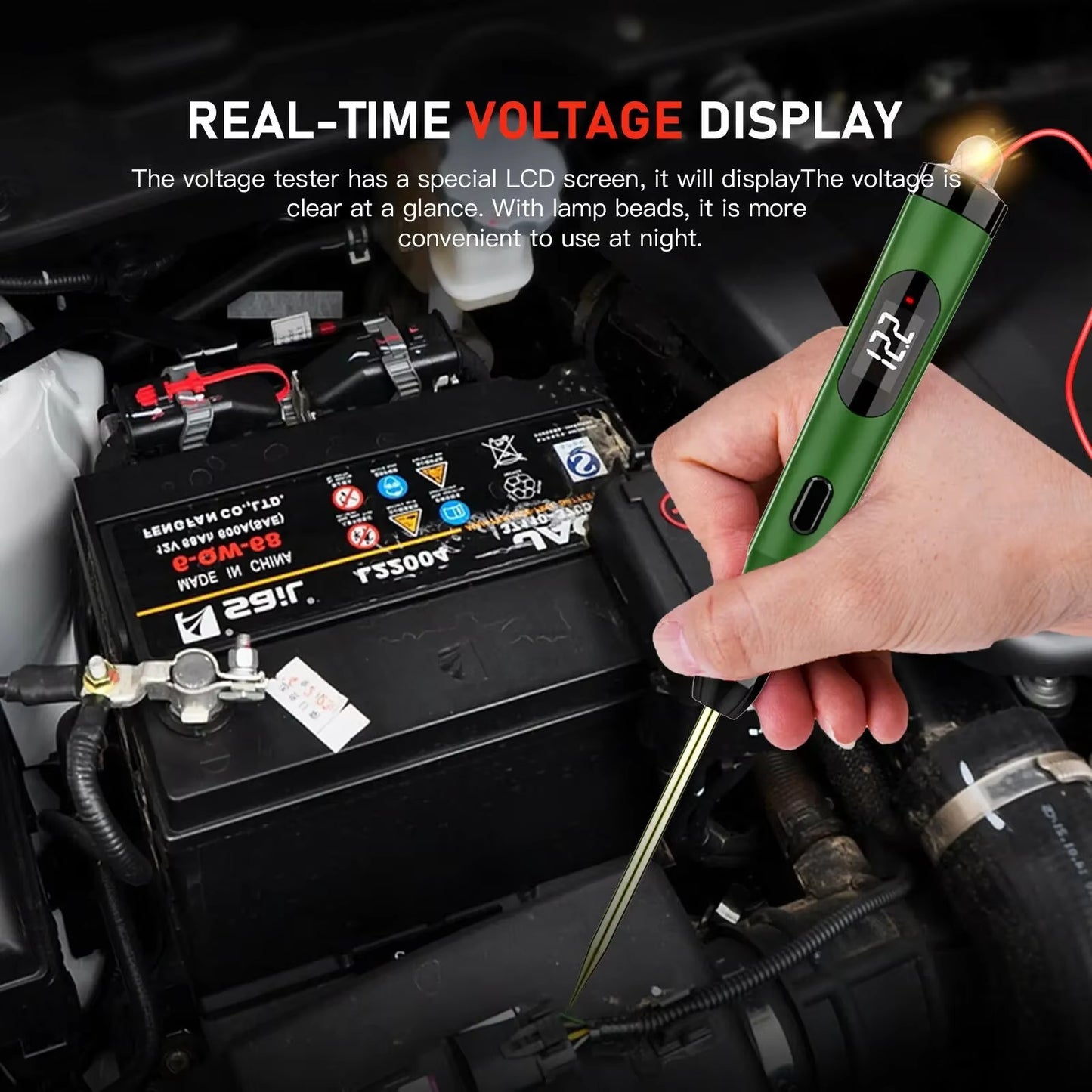Probador de Circuito Automotriz JDiag P50 – 5V a 30V con Pantalla Digital