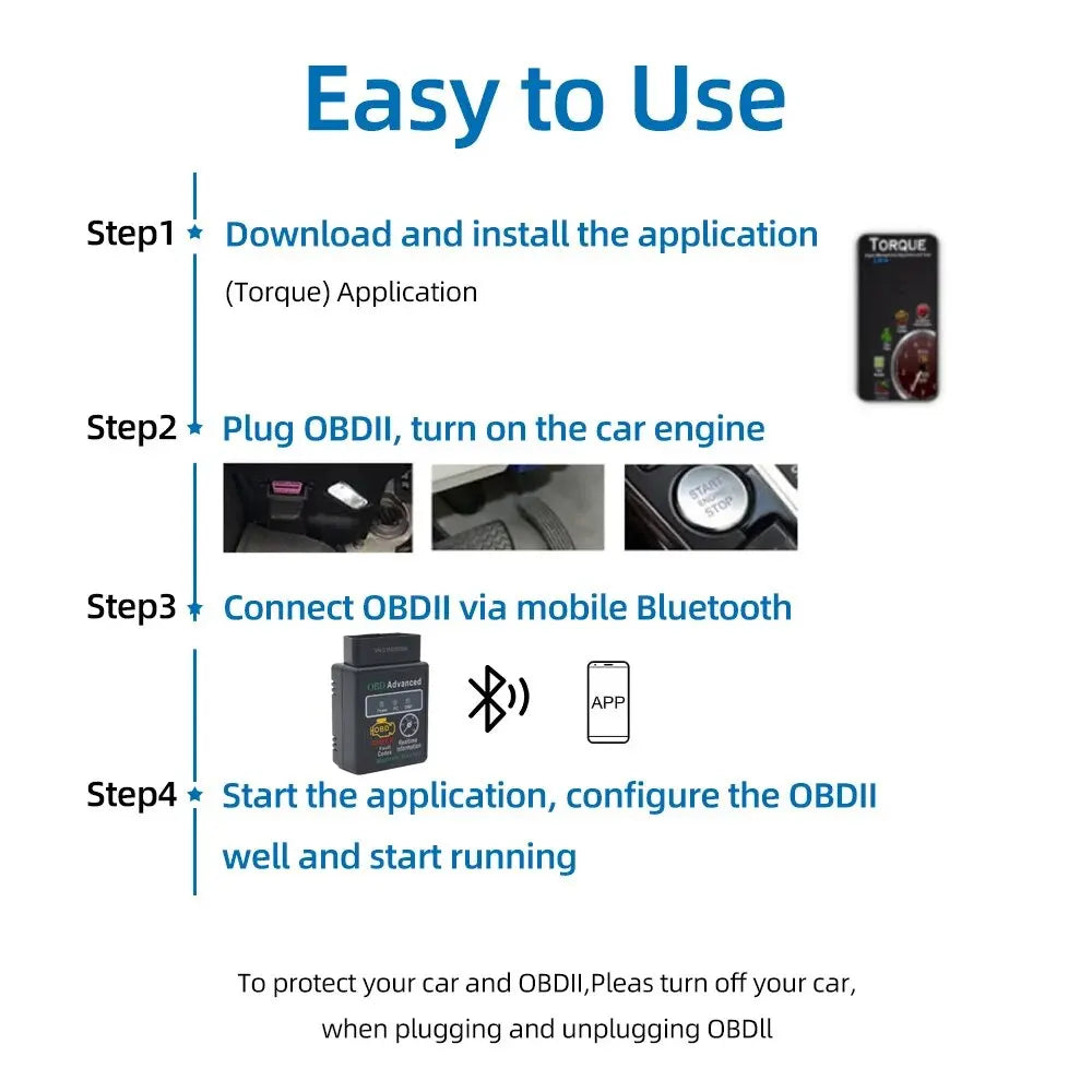 Escáner Automotriz Multimarca – ELM327 Bluetooth V1.5 OBDII Mini