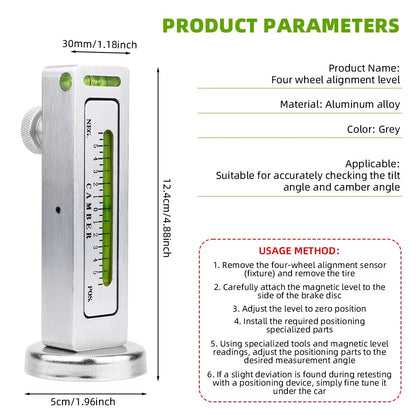 HERRAMIENTA DE NIVEL MAGNÉTICO PARA POSICIONAMIENTO DE RUEDAS (CALIBRADOR DE CAMBER/CASTER)