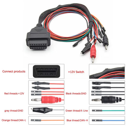 Adaptador OBD2 MPPS V21 Tricore Breakout ECU + Switch 12V