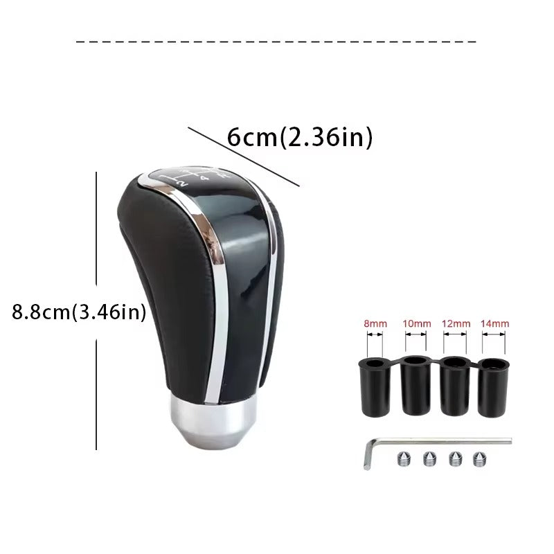 Perilla Universal 5 Velocidades Cuero Negro – Adaptadores M8/M10/M11/M12