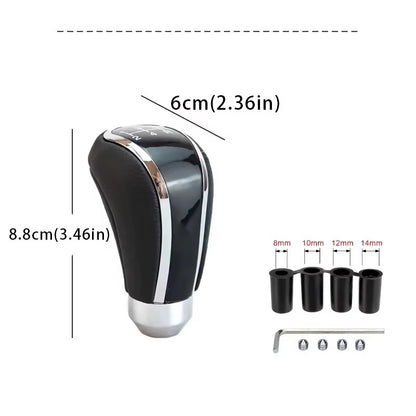 Perilla Universal 5 Velocidades Cuero Negro – Adaptadores M8/M10/M11/M12