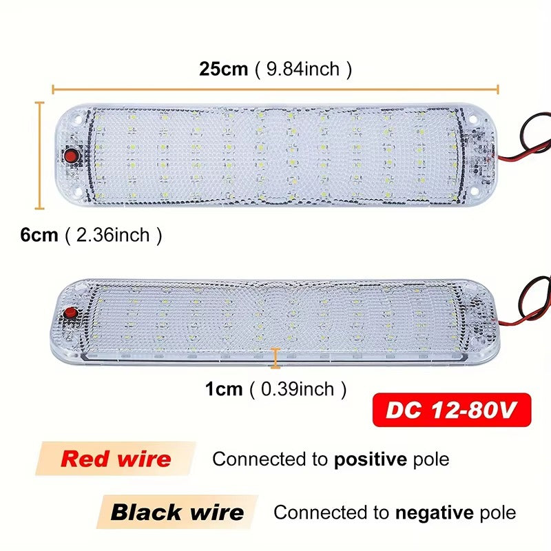 Tira de Luces LED para Interior de Vehículos 72 LEDs – 12V a 80V