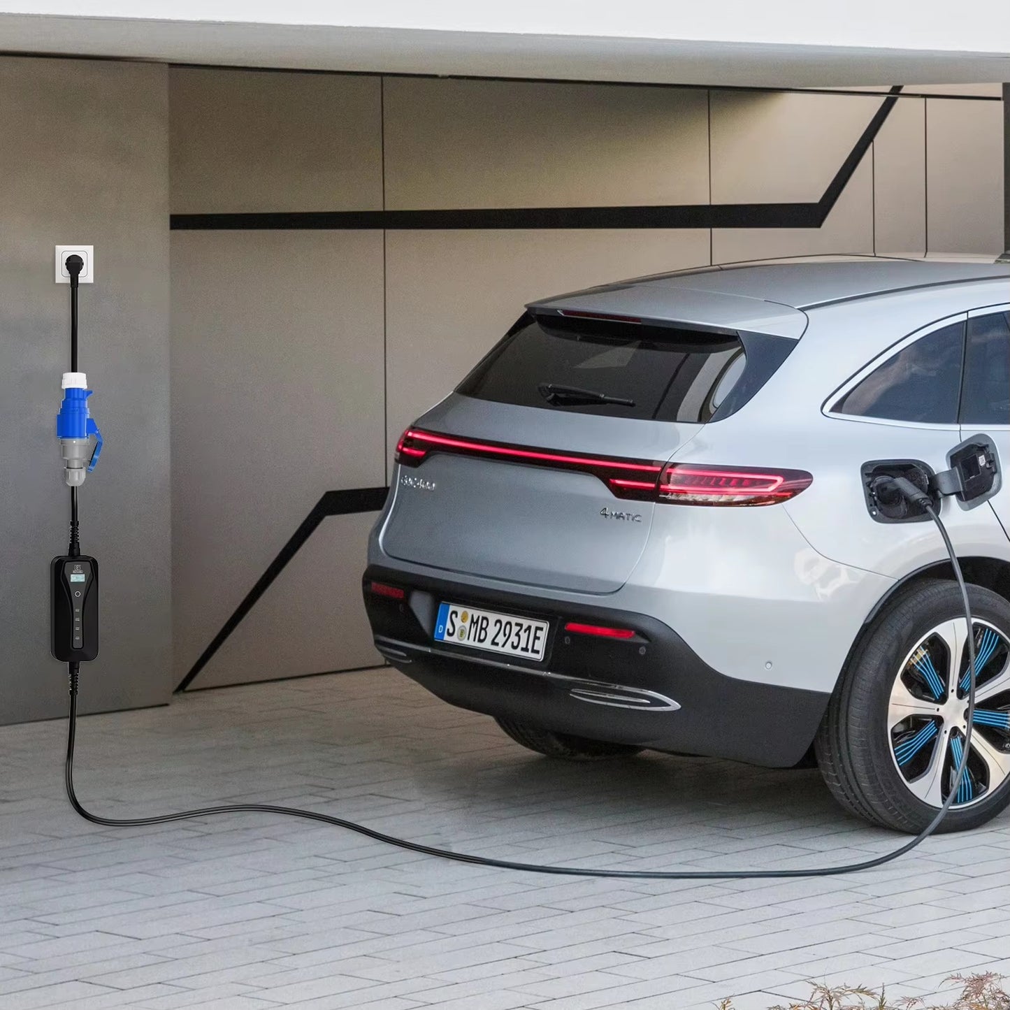 Adaptador EV CEE a Schuko 16A AFYEEV Extensión Carga 7kW  3.5kW