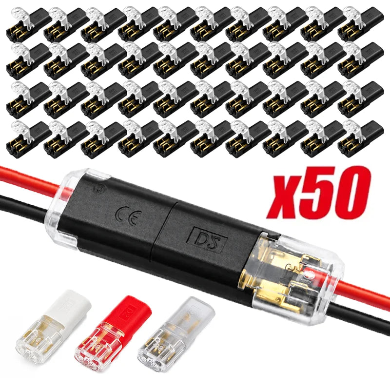 Conector rápido 2 pines D2 pack 50