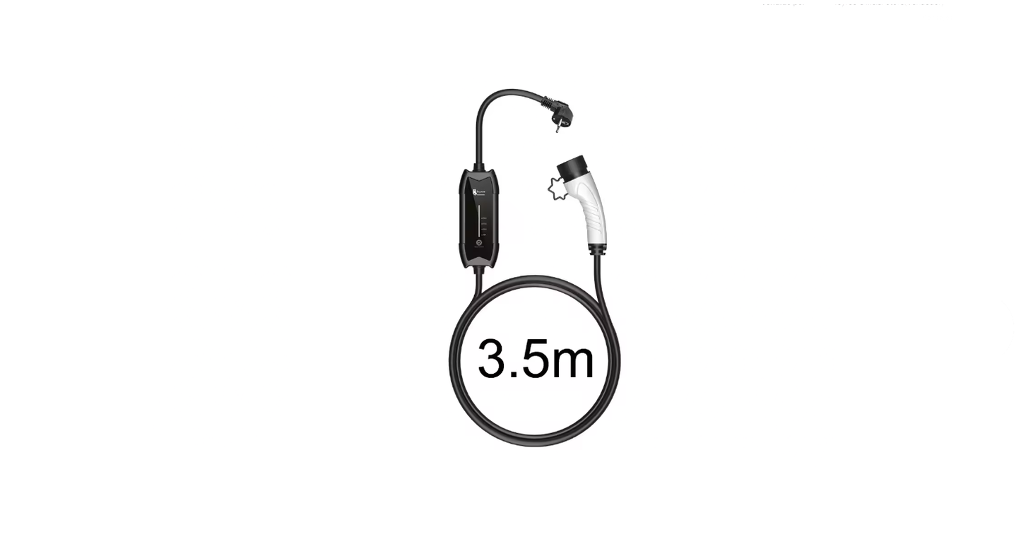 Cargador Portátil para Auto Eléctrico Feyree Tipo 2 16A 3.5 kW 220V Monofásico