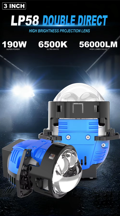 Proyector Bi-LED Xenplus LP58 3 Pulgadas H4 190W 6500K