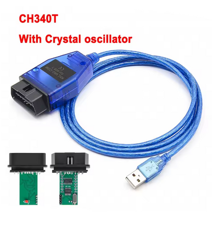 Cable de Diagnóstico VAG 409.1 KKL USB con Chip CH340 – VW, Audi, Skoda y Seat
