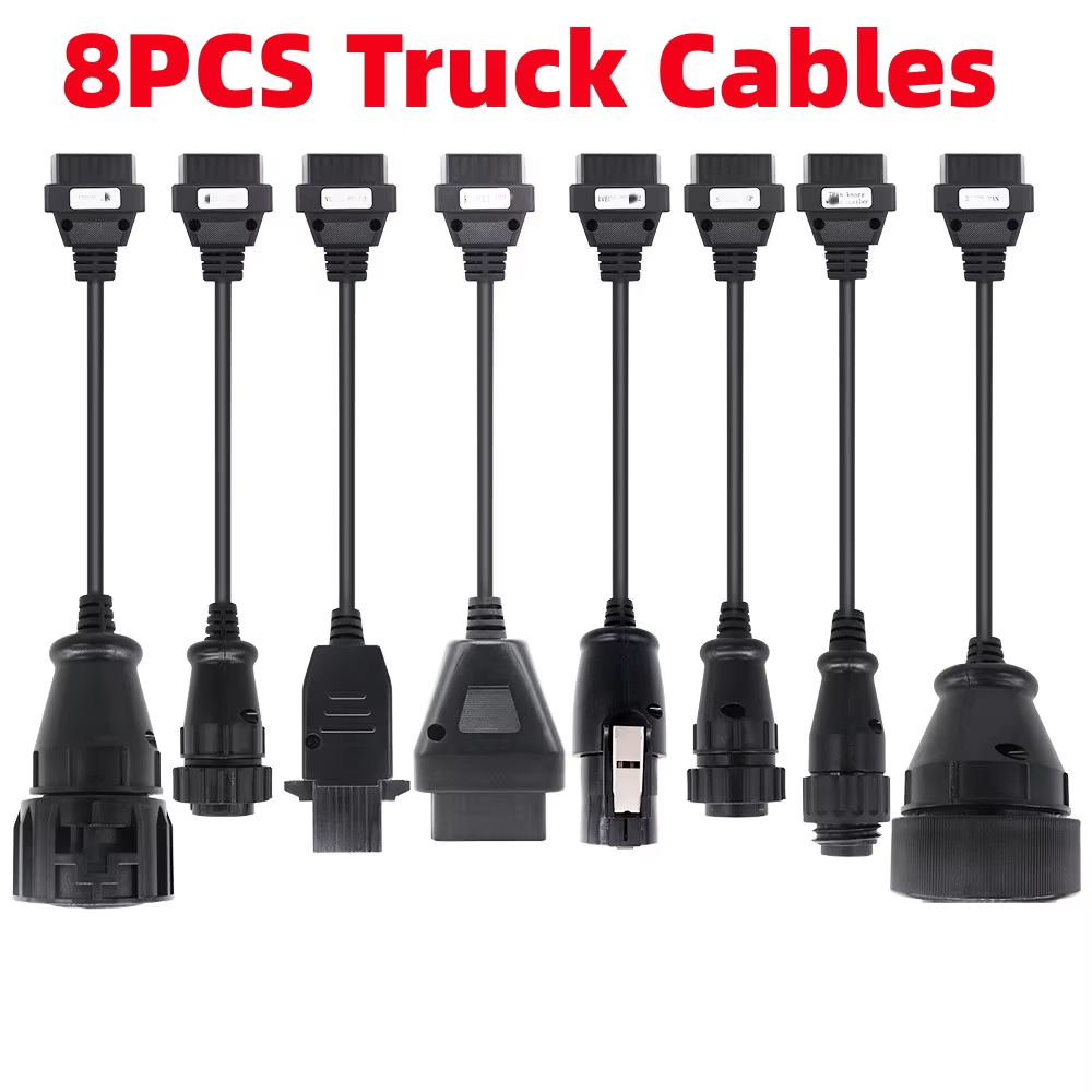 Set 8 Cables Diagnóstico Camiones OBD2 TCS CDP Multidiag
