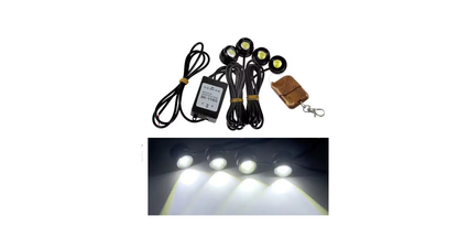 Luz LED 4 en 1 Eagle Eye Blanca  DRL + Estrobo | Control Remoto 12V