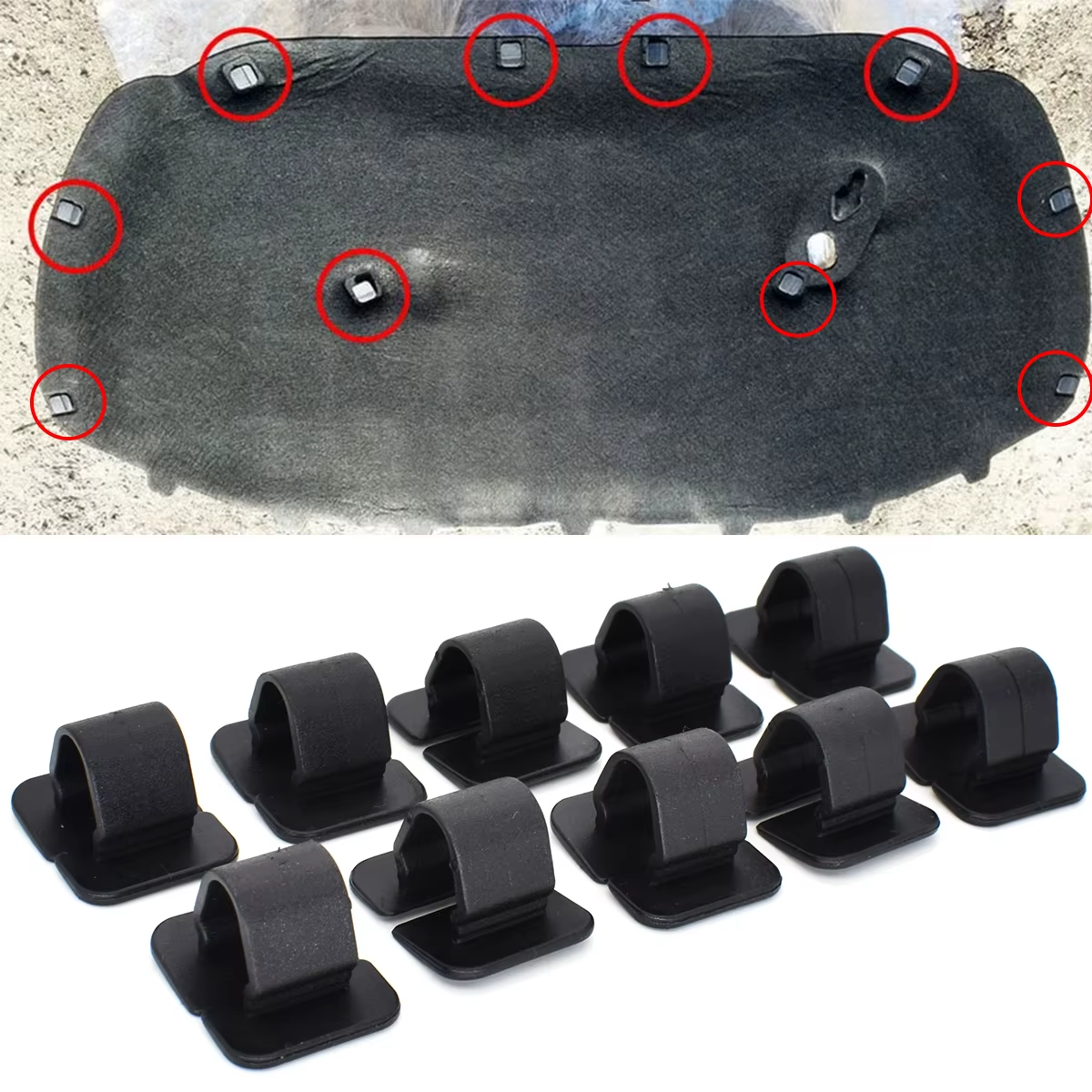 Clips Aislante Capó VW Audi Seat Skoda 1H5863849 20 unidades