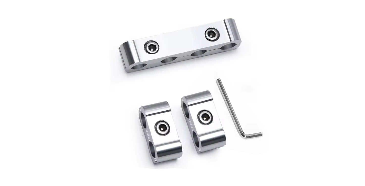 Kit Abrazaderas Separadoras de Cables de Bujía – Aleación de Aluminio 8/9/10mm (Color Silver)