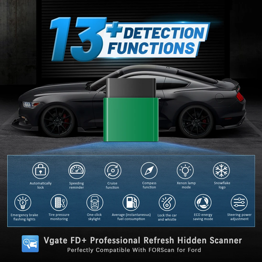 Adaptador OBD2 Vgate vLinker FD+ Bluetooth 4.0 FORScan Ford