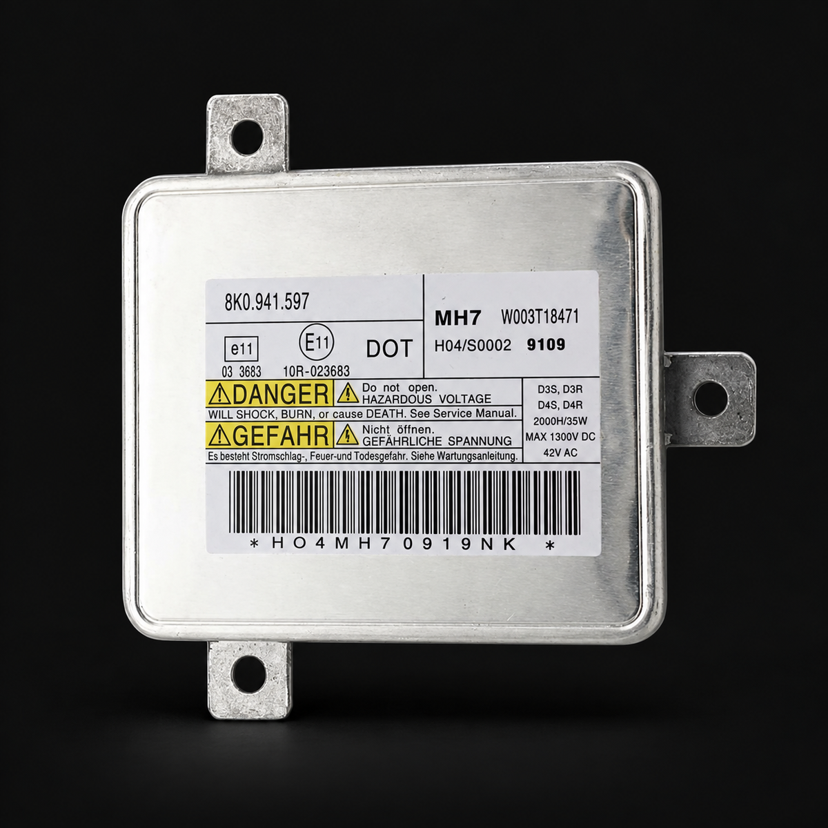 Balastro xenón Mitsubishi W003T18471 8K0941597 D3S/D4S, fondo negro