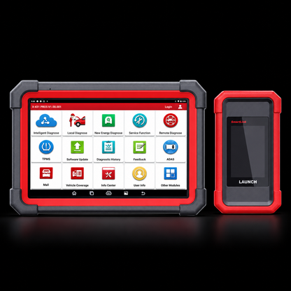 Launch X431 PRO5 - Escáner de Diagnóstico Automotriz con Programación J2534 sobre fondo negro