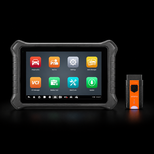 OTOFIX D1 MAX2 - Escáner Profesional OBD2 con Codificación de ECU sobre fondo negro