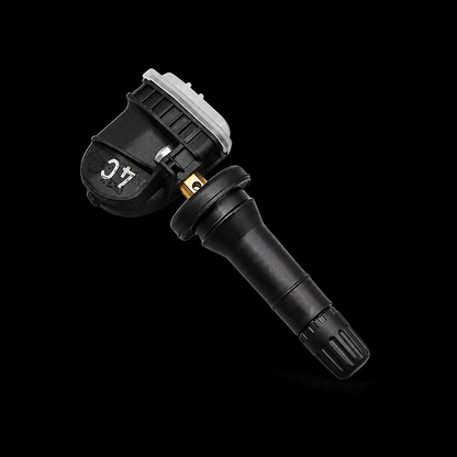 Sensor de Presión de Neumáticos TPMS 433MHz GM Chevrolet Buick Cadillac para Monitoreo de Presión sobre fondo negro