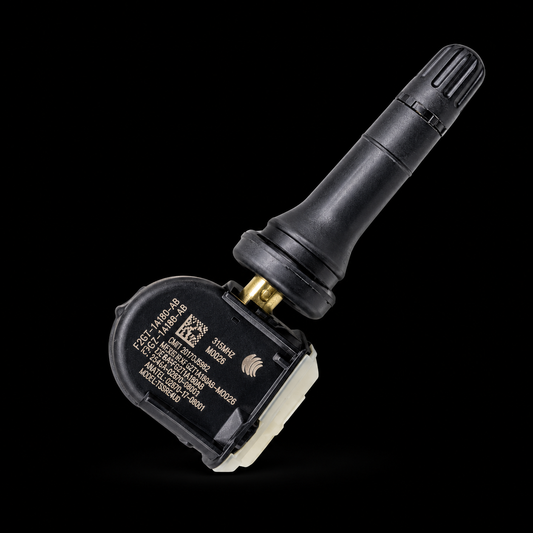 Sensor TPMS 315MHz F2GT-1A180-AB / F2GZ-1A189-A para Ford y Lincoln sobre fondo negro