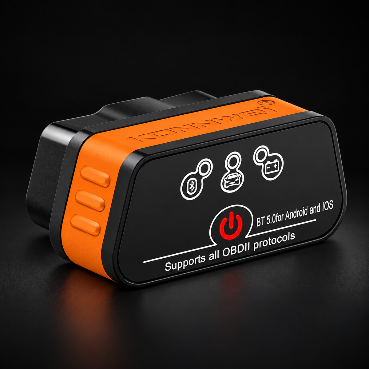 Escáner Automotriz Konnwei ELM327 V1.5 Bluetooth 5.0 para Diagnóstico OBD2 Check Engine
