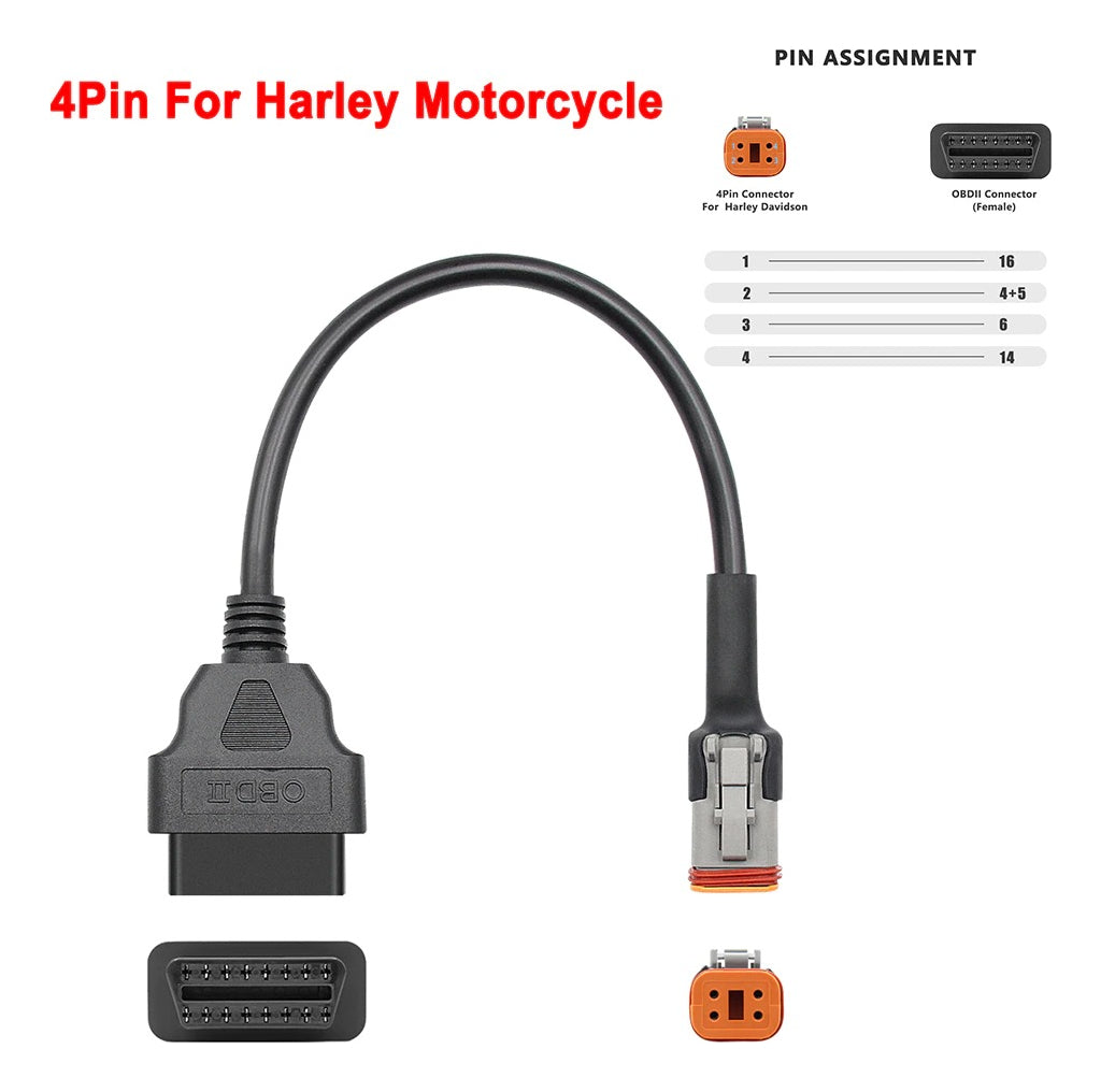 Cable Conector OBD2 para Motocicletas – Varias Marcas y Pines