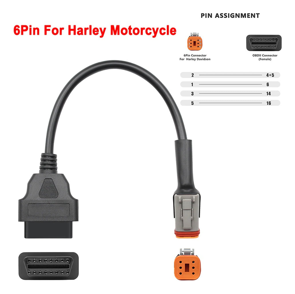 Cable Conector OBD2 para Motocicletas – Varias Marcas y Pines