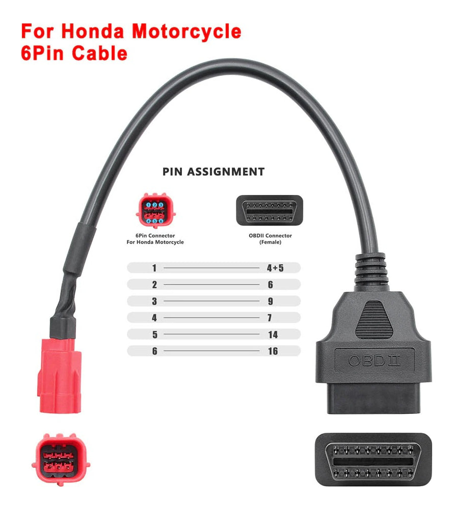 Cable Conector OBD2 para Motocicletas – Varias Marcas y Pines