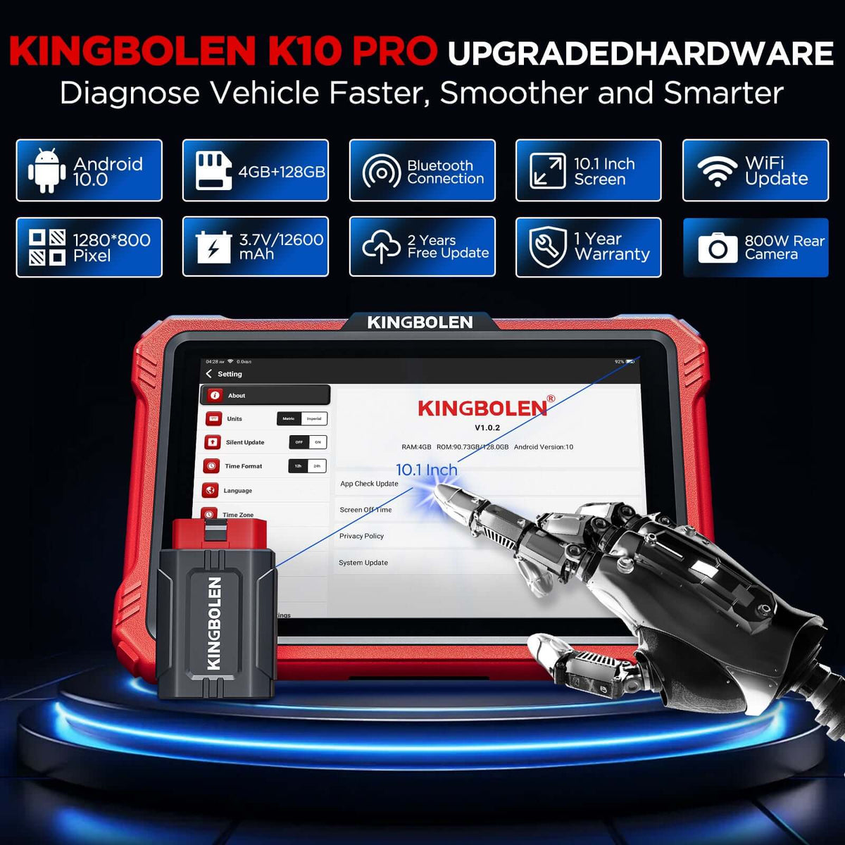 Kingbolen K10 Pro - Hardware avanzado