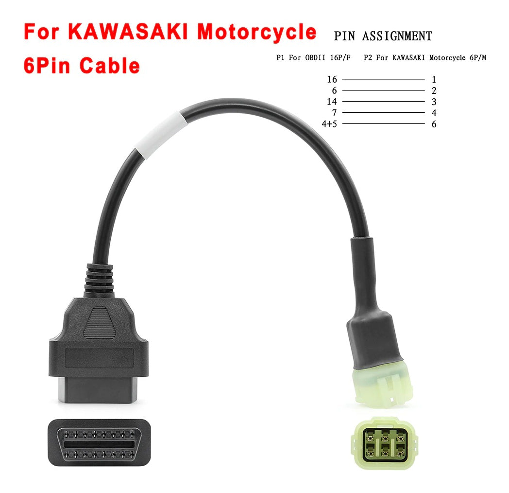 Cable Conector OBD2 para Motocicletas – Varias Marcas y Pines